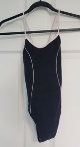 Cute leotard with princess seems & lace up back